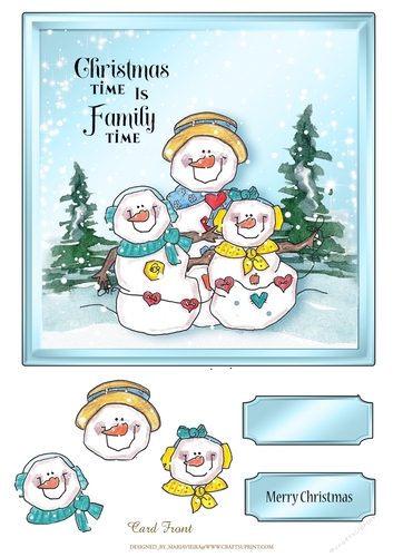 Jolly Snowman Quick Card Sheet-3