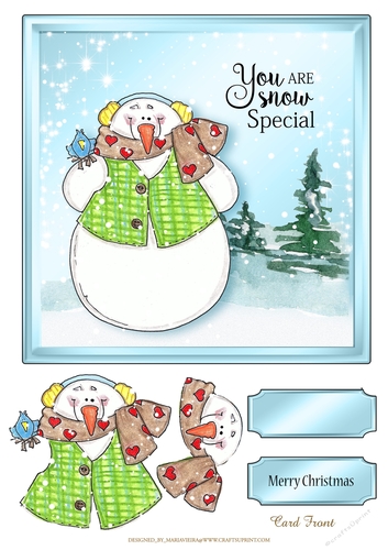 Jolly Snowman Quick Card Sheet-4
