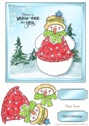 Jolly Snowman Quick Card Sheet-5