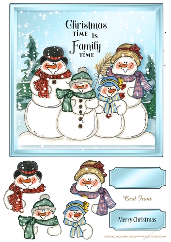 Jolly Snowman Quick Card Sheet-8