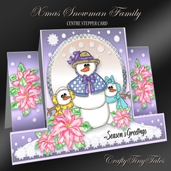 Xmas Snowman Family Stepper Card Kit-2