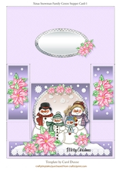 Xmas Snowman Family Stepper Quick Card-1