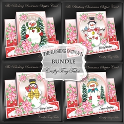The Blushing Snowman Stepper Card BUNDLE