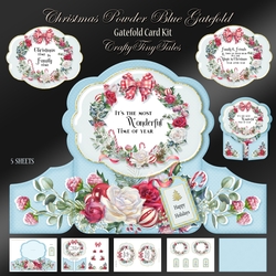 Christmas Blue Gatefold Card Kit-1