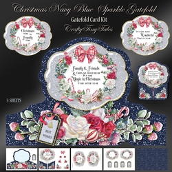 Christmas Navy Blue Sparkle Gatefold Kit-3