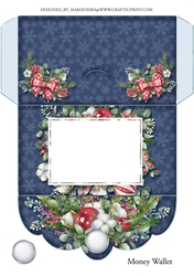 Christmas Floral Money Card-2