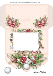 Christmas Floral Money Card-4