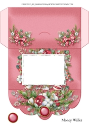 Christmas Floral Money Card-5