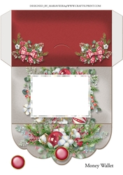Christmas Floral Money Card-6