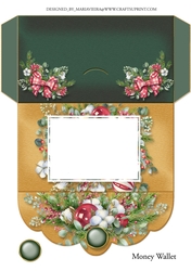 Christmas Floral Money Card-7