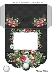 Christmas Floral Money Card-8