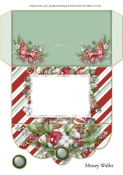 Christmas Floral Money Card-11