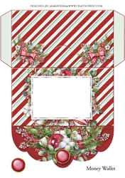 Christmas Floral Money Card-12