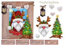 Christmas Gnome Wood Frame CardFront_4