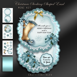 Christmas Stocking Shaped Easel Mini Kit-2