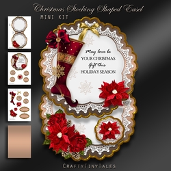 Christmas Stocking Shaped Easel Mini Kit-3