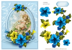 Cherubs Floral 6x8 Card Front- (4)