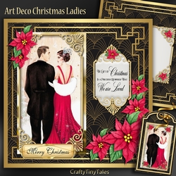 Art Deco Christmas Couple Mini Kit-1