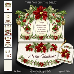 Three Panel Christmas Easel