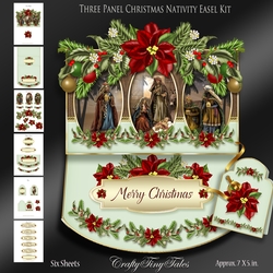 Three Panel Christmas Nativity Easel Kit