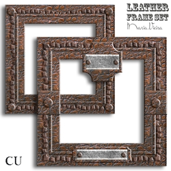 Walnut Leather Frame Set-6
