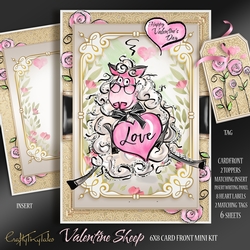 Valentine Sheep Card Front MiniKit-8