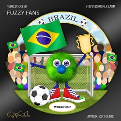 World Soccer Fuzzy Fans BRAZIL