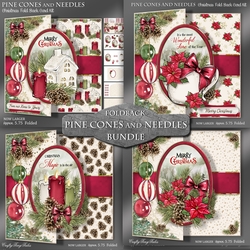 Pine Cones and Needles 6x6 Fold Back BUNDLE