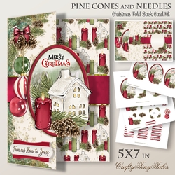 Pine Cones and Needles 5X7 Fold Back kit-1