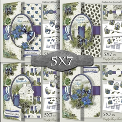 Pine Cones and Needles 5X7 Blue Hues FB-Bundle
