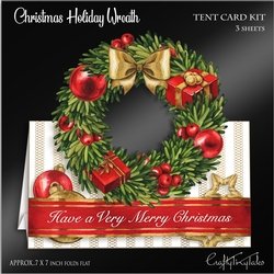 Christmas Holiday Wreath Tent Card-1