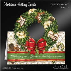 Christmas Holiday Wreath Tent Card-2