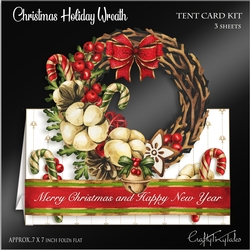 Christmas Holiday Wreath Tent Card-3