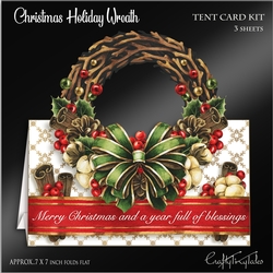 Christmas Holiday Wreath Tent Card-4