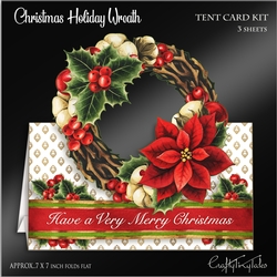 Christmas Holiday Wreath Tent Card-5