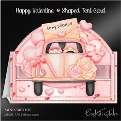 Happy Valentine Shaped Tent Card-2