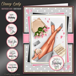 Classy Lady 6x8 Card Front Mini Kit-6