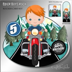 Biker Boys Rocker Card Mini Kit-2