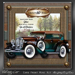 Vintage Car Card Front Mini Kit-2