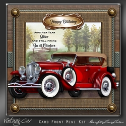 Vintage Car Card Front Mini Kit-3
