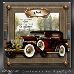 Vintage Car Card Front Mini Kit-4