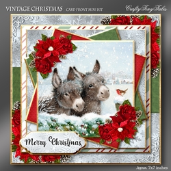 Vintage Christmas Card Front Kit-1