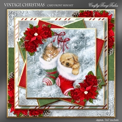 Vintage Christmas Card Front Kit-3