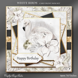 White Birds Card Front Kit