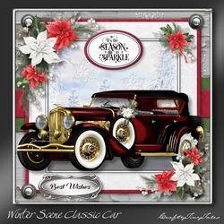 Winter Scene Classic Car Kit-4
