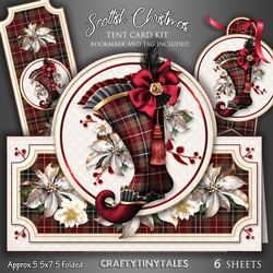 Scottish Christmas Tent Card Kit.1
