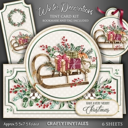 Winter Decorations Tent Card Kit-6
