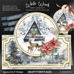 Winter Woods Circle Tent Card Kit-2