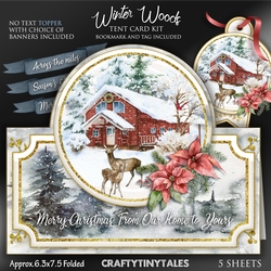 Winter Woods Circle Tent Card Kit-4