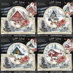 Winter Woods Circle Tent Card BUNDLE